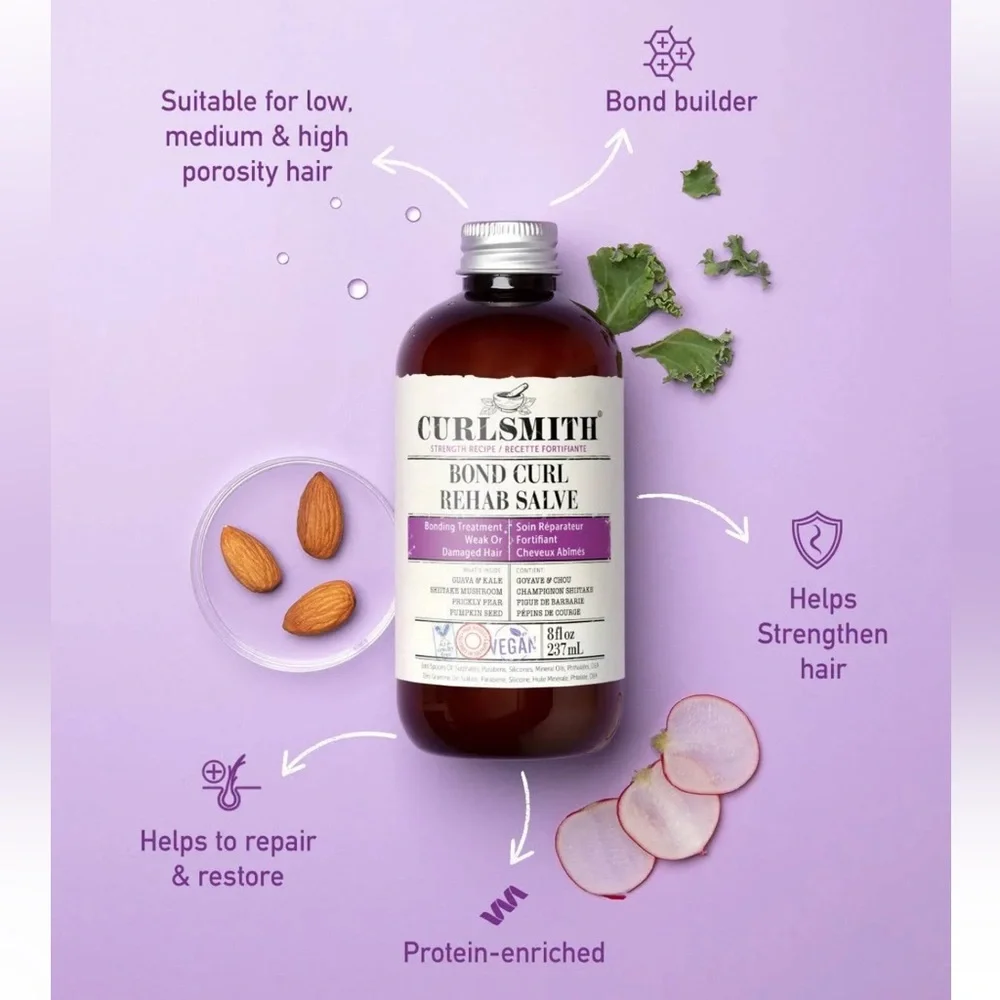 Curlsmith Bond Curl Rehab Salve hydrate, repair, protect for shiny healthy curls